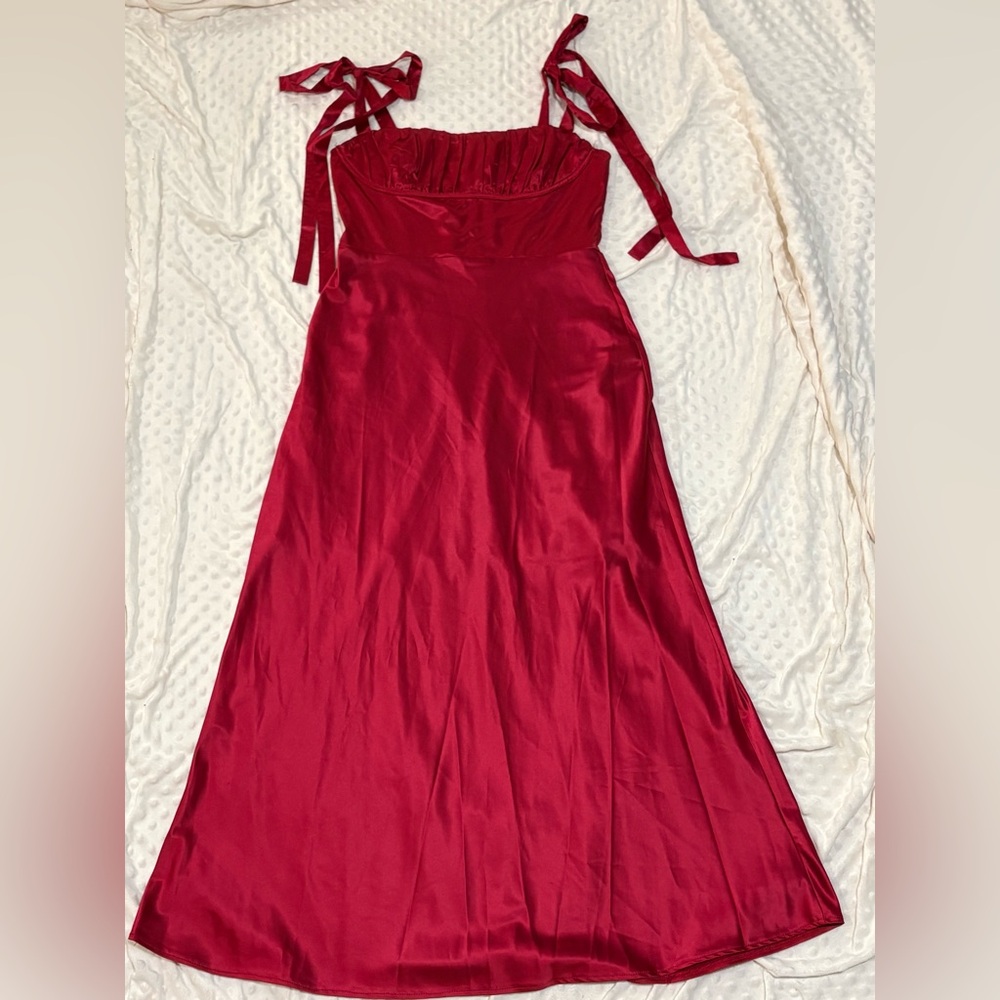 Elegant Red Maxi Dress